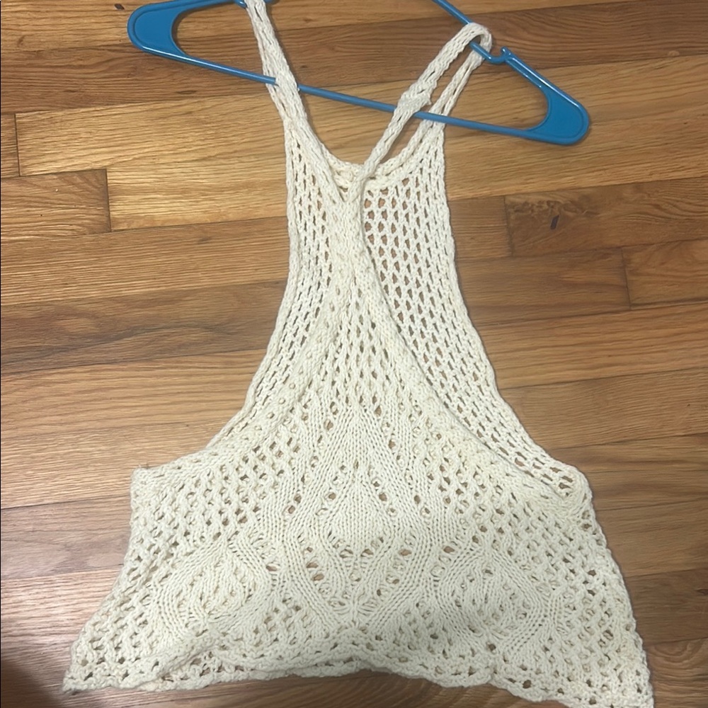 Cream Crochet Tank Top - Picture 2 of 2
